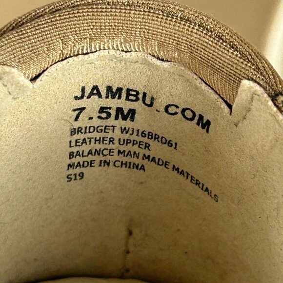 Jambu Bridget Leather T-Strap Flats Womens 7.5 Tan Hook and Loop Laser Cut - Picture 5 of 10